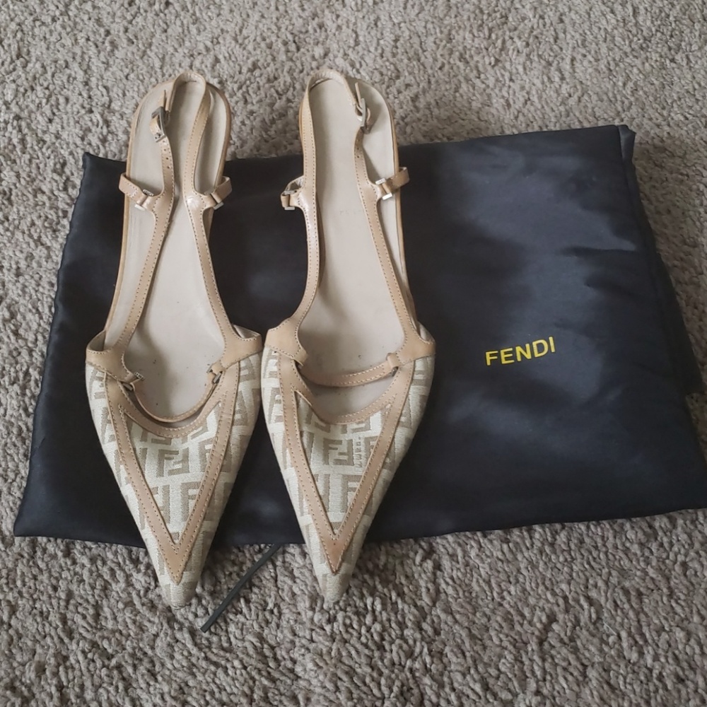* SOLD*  AUTHENTIC FENDI SLING BACKS